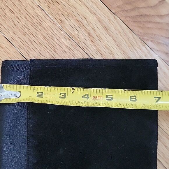 Stuart Weitzman Shrimpton Knee High Boots Black Suede Leather Sz 6 - Picture 10 of 14